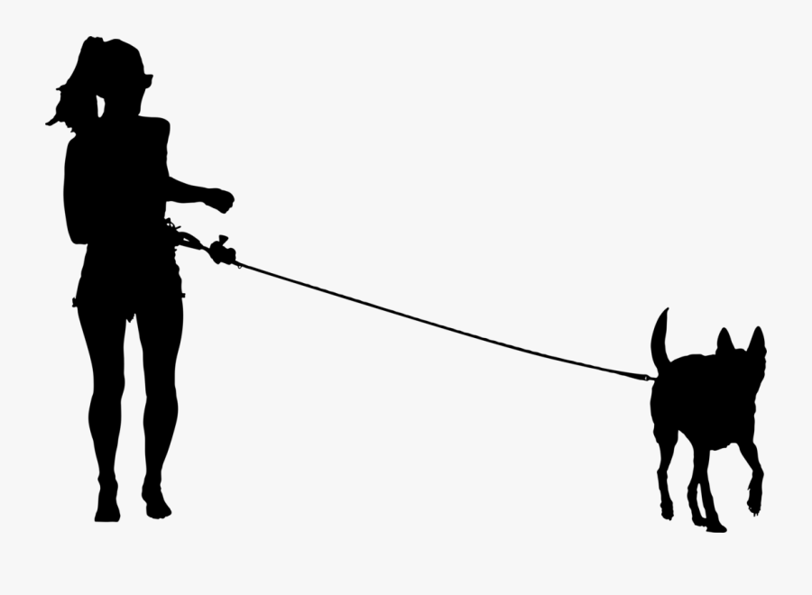 Human - Human Dog Silhouette Png, Transparent Clipart