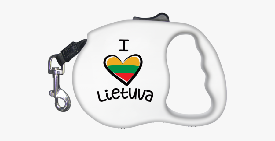 I Love Lietuva Retractable Dog Leash - Dog Lead Mock Up, Transparent Clipart
