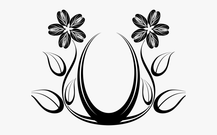 Transparent Floral Pattern Clipart Abstract Design Black And White Flower Free Transparent Clipart Clipartkey