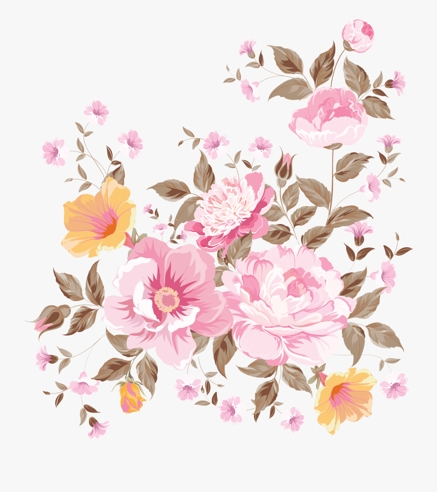 Flower Art Painting Vector, Transparent Clipart