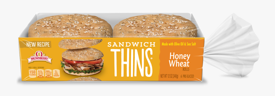Arnold Honey Wheat Sandwich Thins, Transparent Clipart