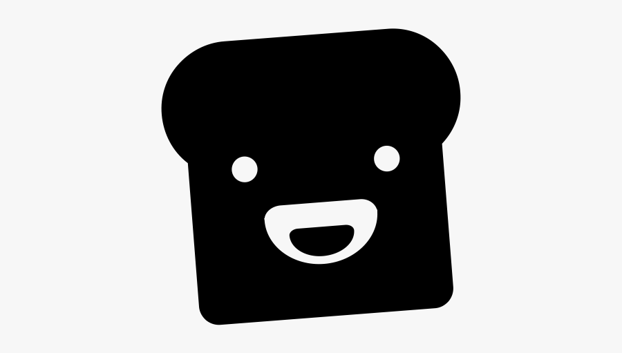 Happy Bread Slice Rubber Stamp"
 Class="lazyload Lazyload - Cartoon, Transparent Clipart