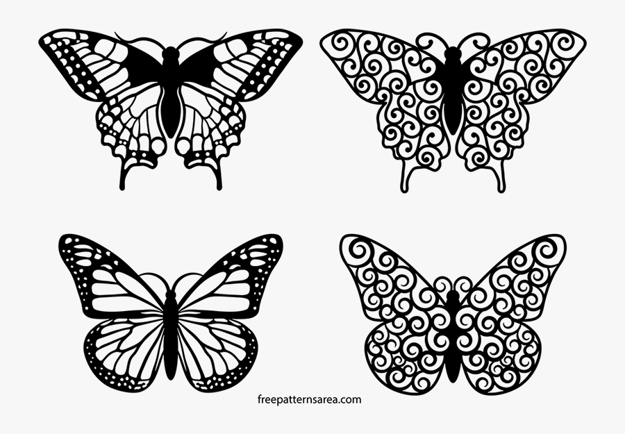 Butterfly Clipart Black And White, Transparent Clipart