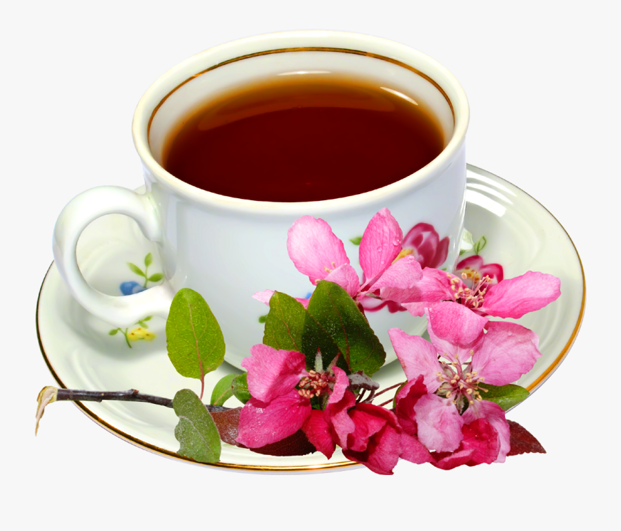 Green Tea Cup With Flower - Transparent High Tea Png, Transparent Clipart