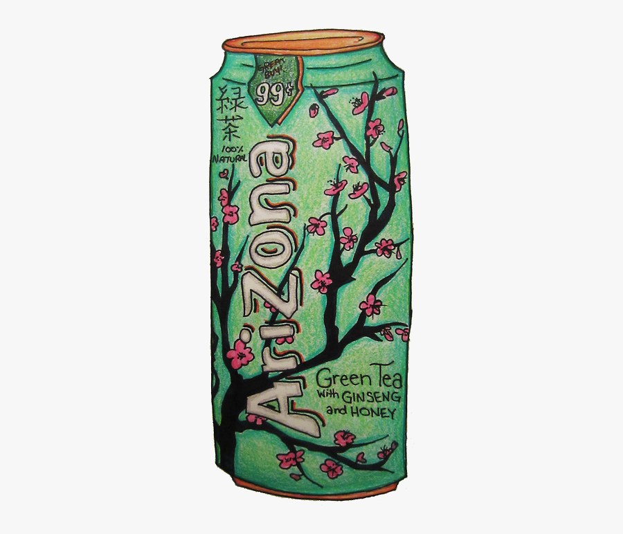 Arizona Green Tea With - Arizona Tea Can Drawing, Transparent Clipart