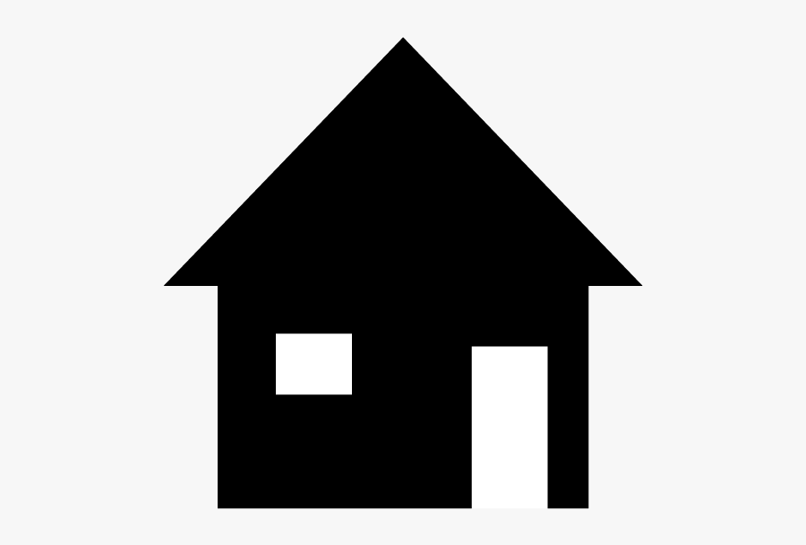 Silhouette Cottage Clipart, Transparent Clipart