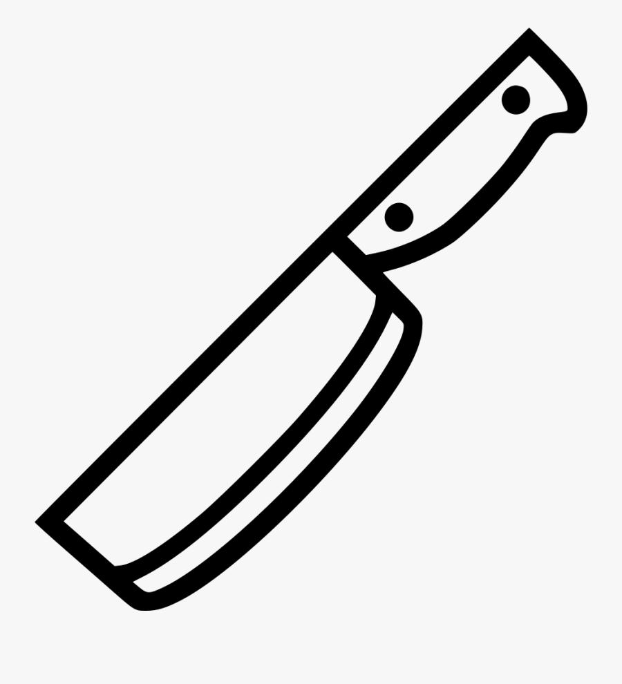 Butcher Knife - Chef Knife Logo White Png, Transparent Clipart