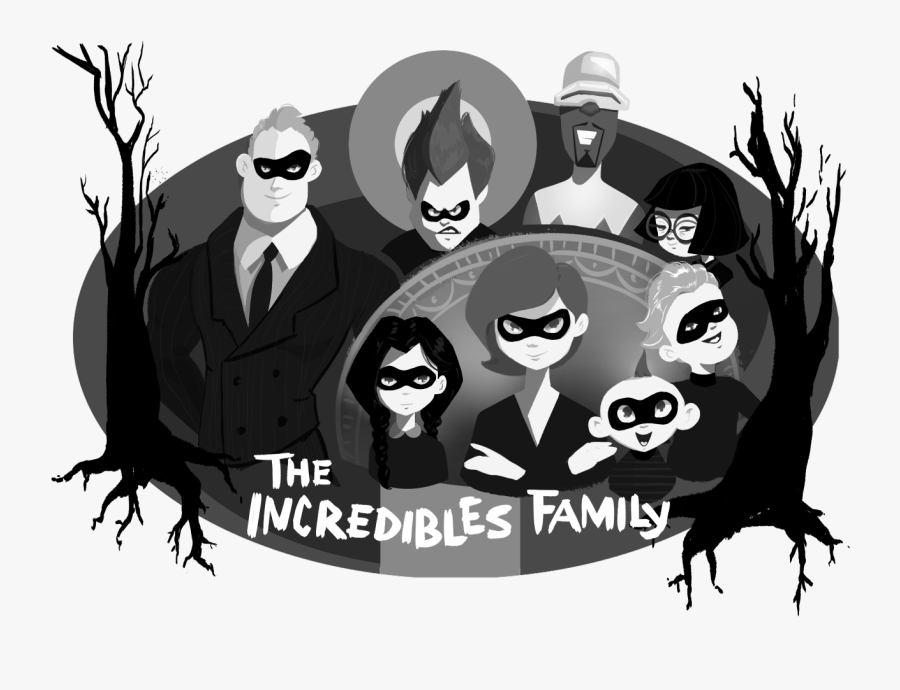 Transparent The Incredibles Png - Incredibles White And Black, Transparent Clipart