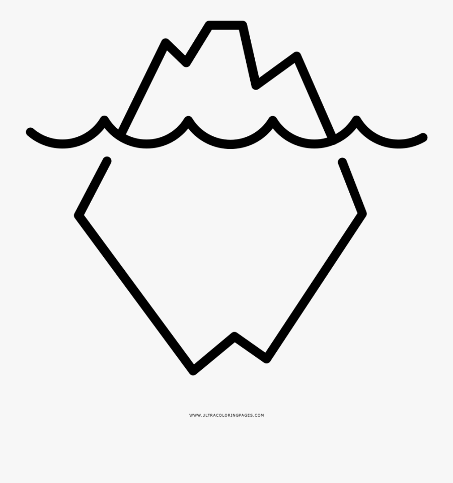 Dibujo De Iceberg Para Colorear - Iceberg Drawing Png, Transparent Clipart
