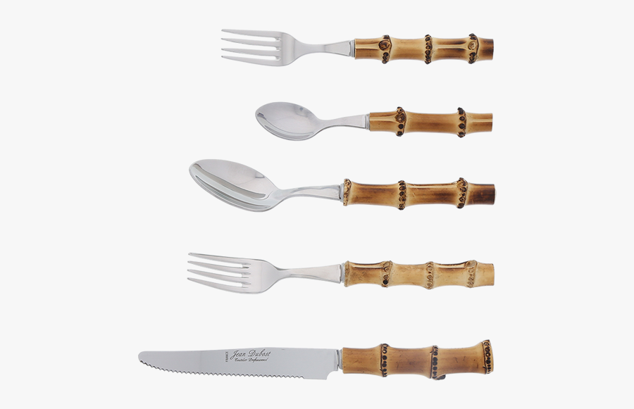 1995 Couverts Jean Dubost Bambou Veritable - Fork, Transparent Clipart