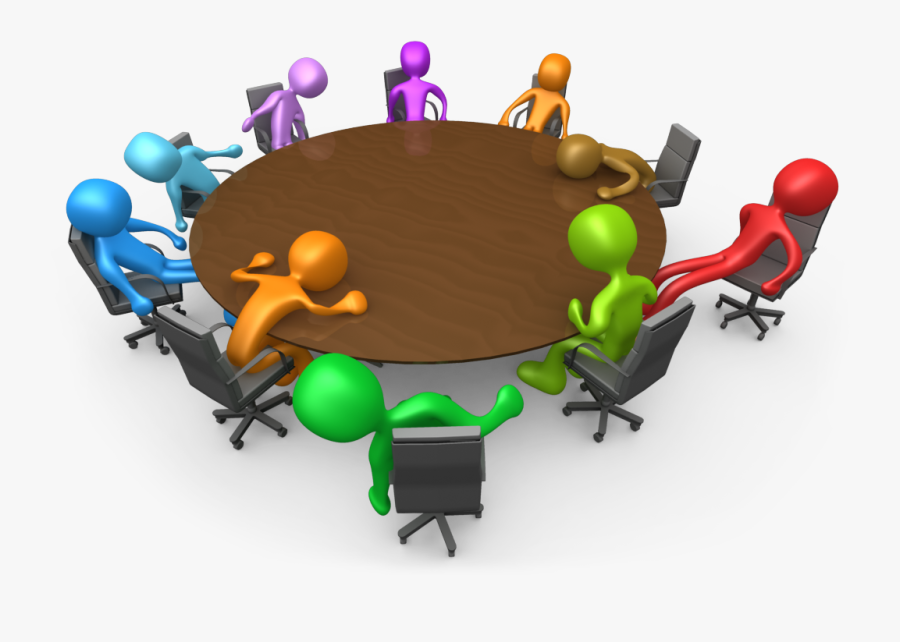Why Senior Management Communication Efforts Fail - Stick Figures Sitting Around A Table, Transparent Clipart