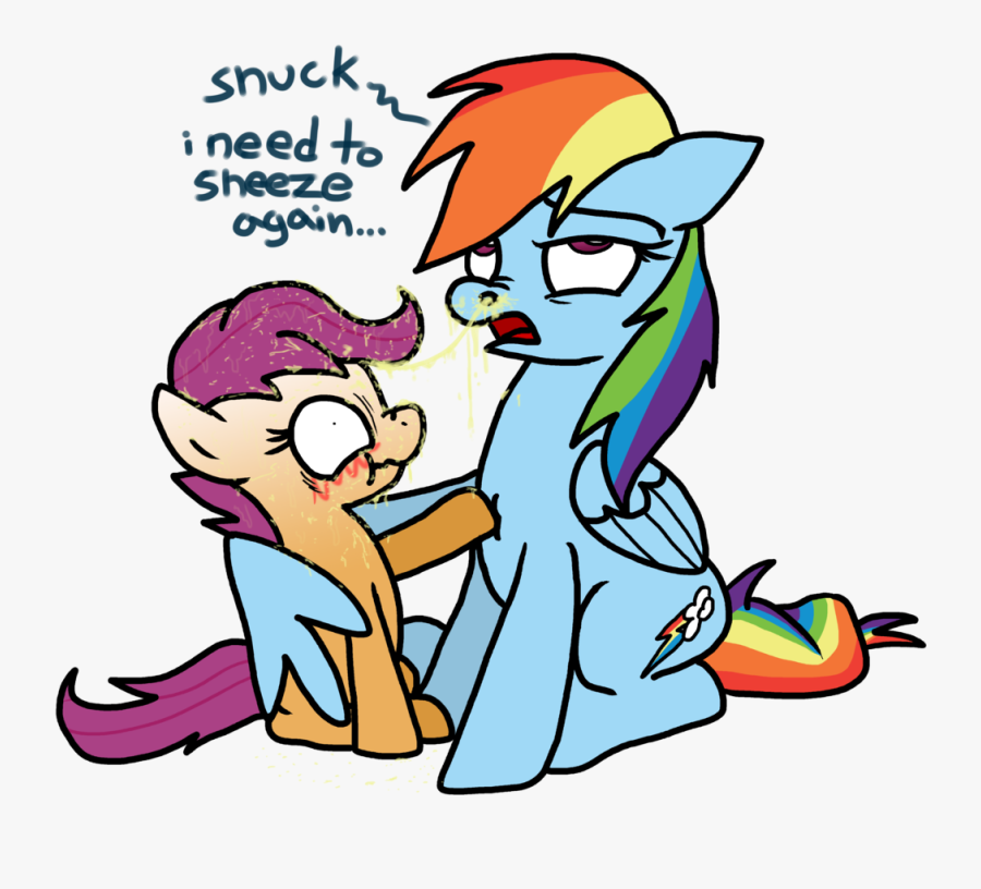 Anyponedrawn, Disgusting, Drenched, Fail, Female, Filly, - Sneeze Rainbow Dash, Transparent Clipart