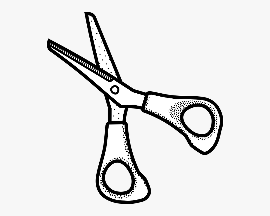 Transparent Scissors And Comb Png - Black And White Scissors, Transparent Clipart