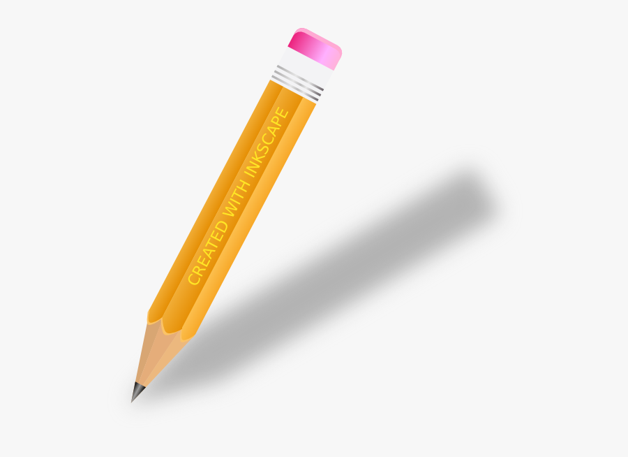 Clip Art Black And White - Shadow Of A Pencil, Transparent Clipart