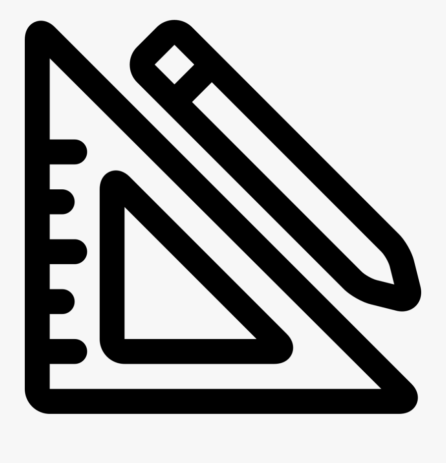 Pencil Ruler Comments - Pencil Ruler Icon, Transparent Clipart