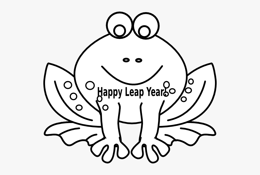 Black And White Frog Outline, Transparent Clipart
