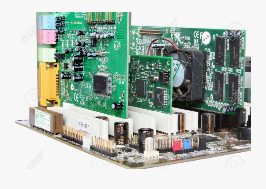 Computer Hardware Basics - Sound Card On A Motherboard, Transparent Clipart