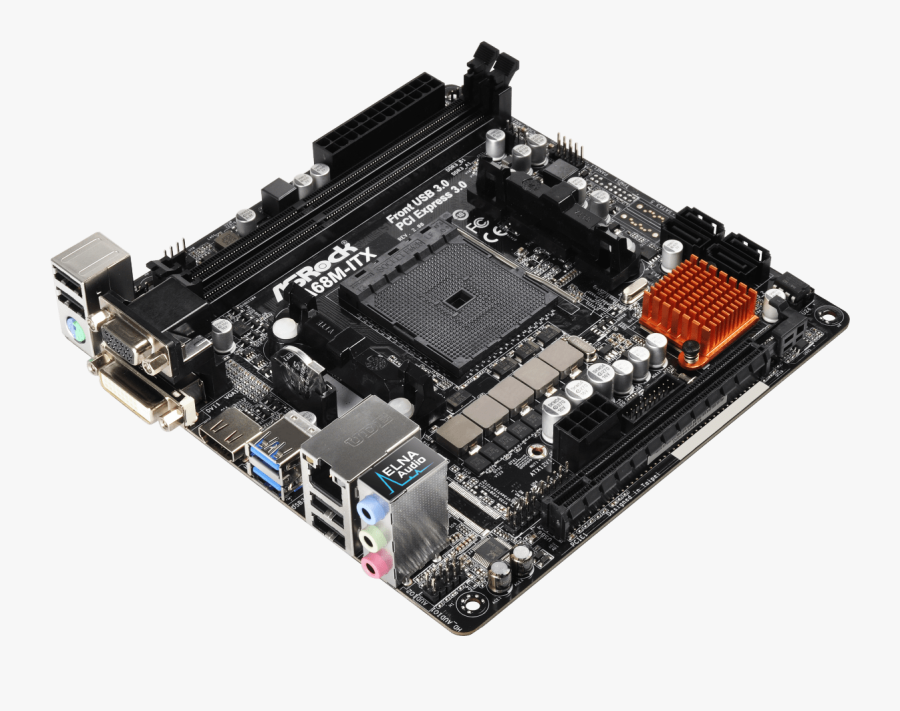 Asrock Motherboard Motherboards A68mitx R2 - Asrock A68m Itx, Transparent Clipart