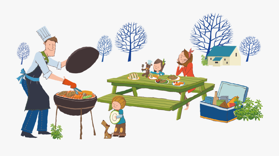 Picnic Table Clipart Illustration Png - Picnic Cartoon Png, Transparent Clipart
