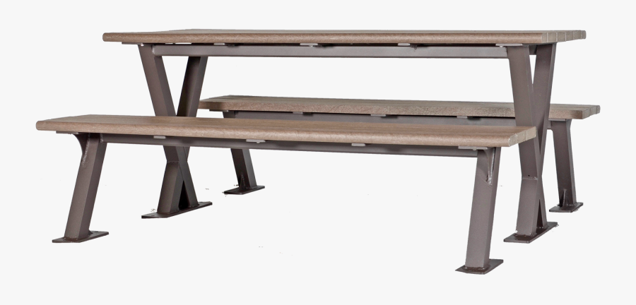 Transparent Picnic Table Png - One Sided Bench Table, Transparent Clipart