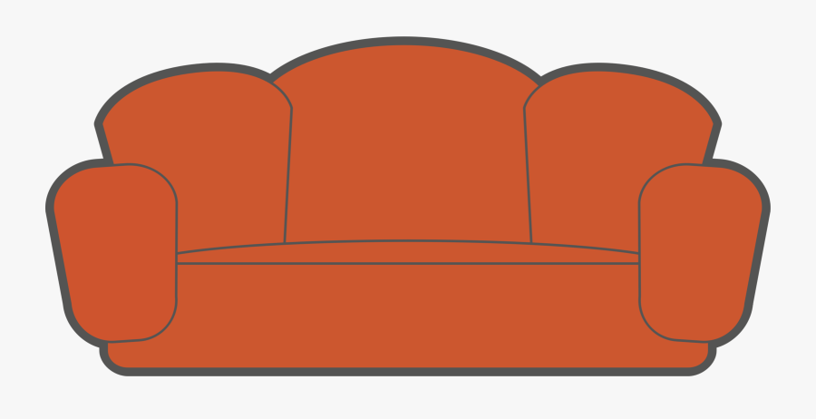 Couch,club Chair,orange - Loveseat, Transparent Clipart