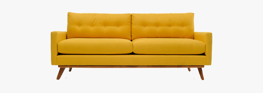 Yellow Sofa Chairs Transparent Background, Transparent Clipart