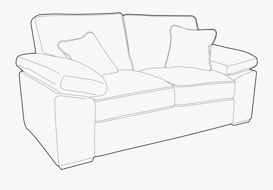 Couch Drawing Transparent - Studio Couch, Transparent Clipart