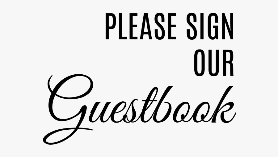 Guest Book Cliparts - Calligraphy, Transparent Clipart