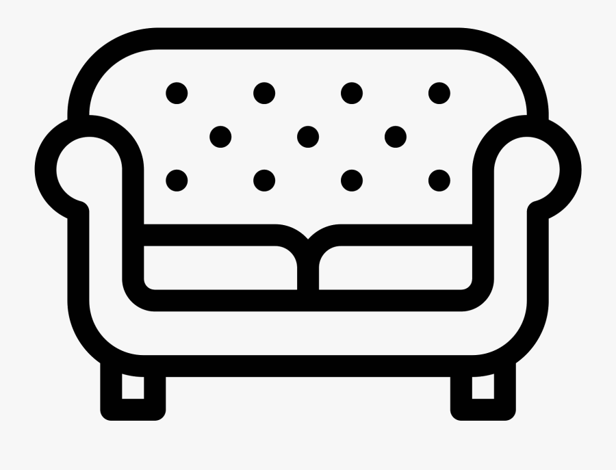Sofa With Buttons Icon - Sofa Icons8, Transparent Clipart