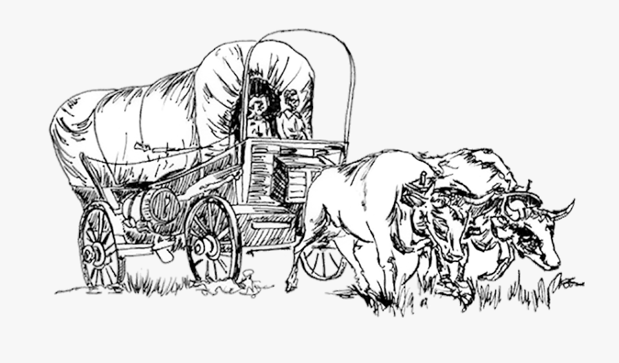 Second Slide Image - Donner Party Wagon Drawing, Transparent Clipart