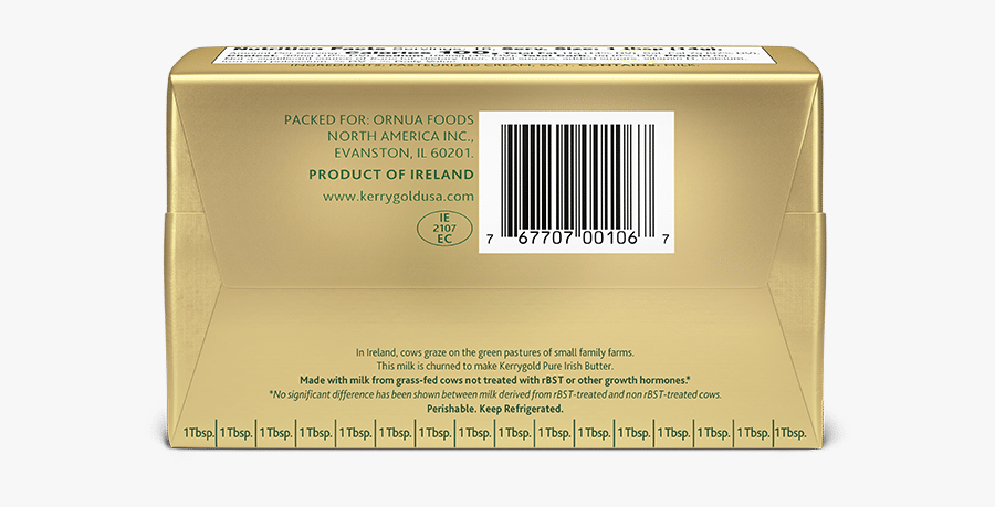 Kerry Gold Butter Measurement, Transparent Clipart