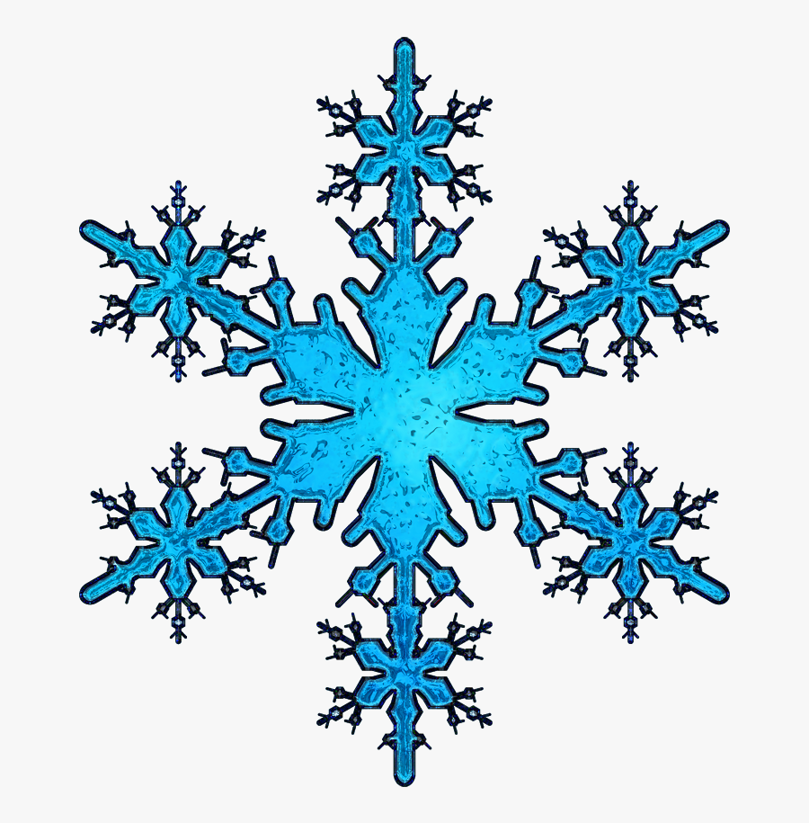 Blue Simple Snowflakes Icon Png - Single Snow Png Hd, Transparent Clipart
