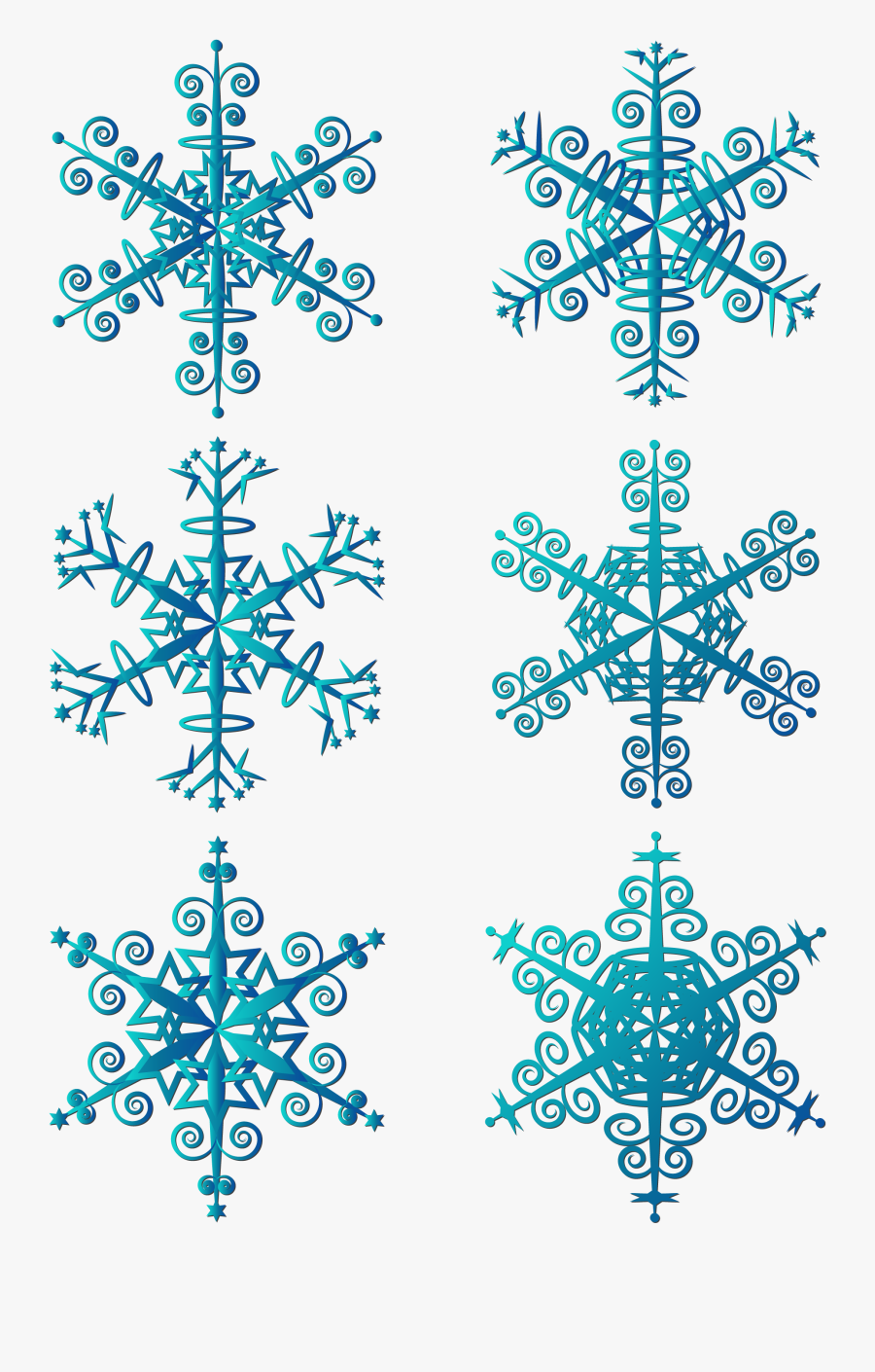 Winter Snowflake Simple Vector Blue Png And Image - 素材 雪花, Transparent Clipart