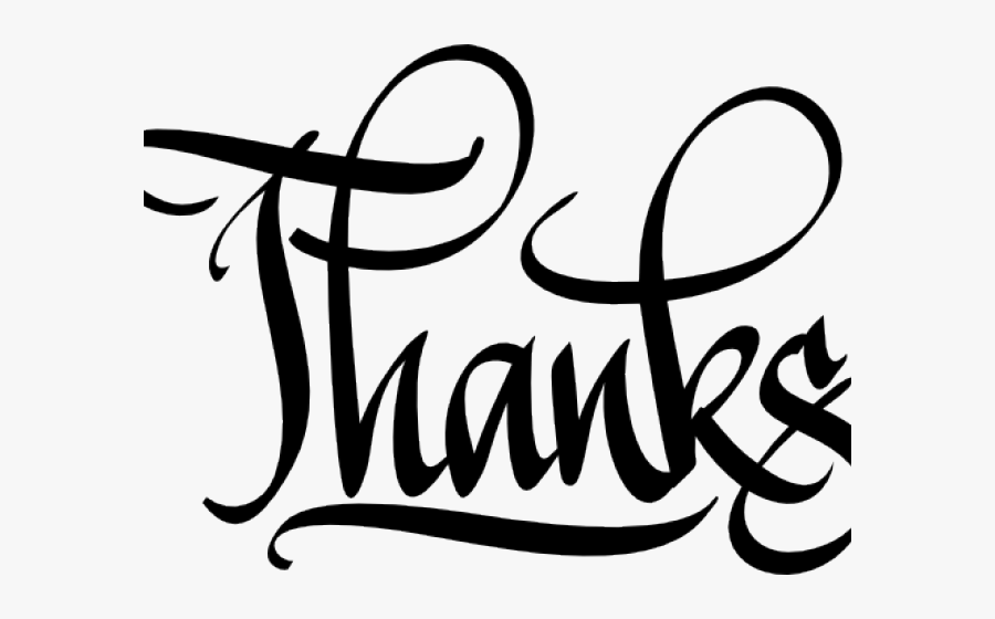 Calligraphy Cliparts - Calligraphy Thank You Symbol, Transparent Clipart