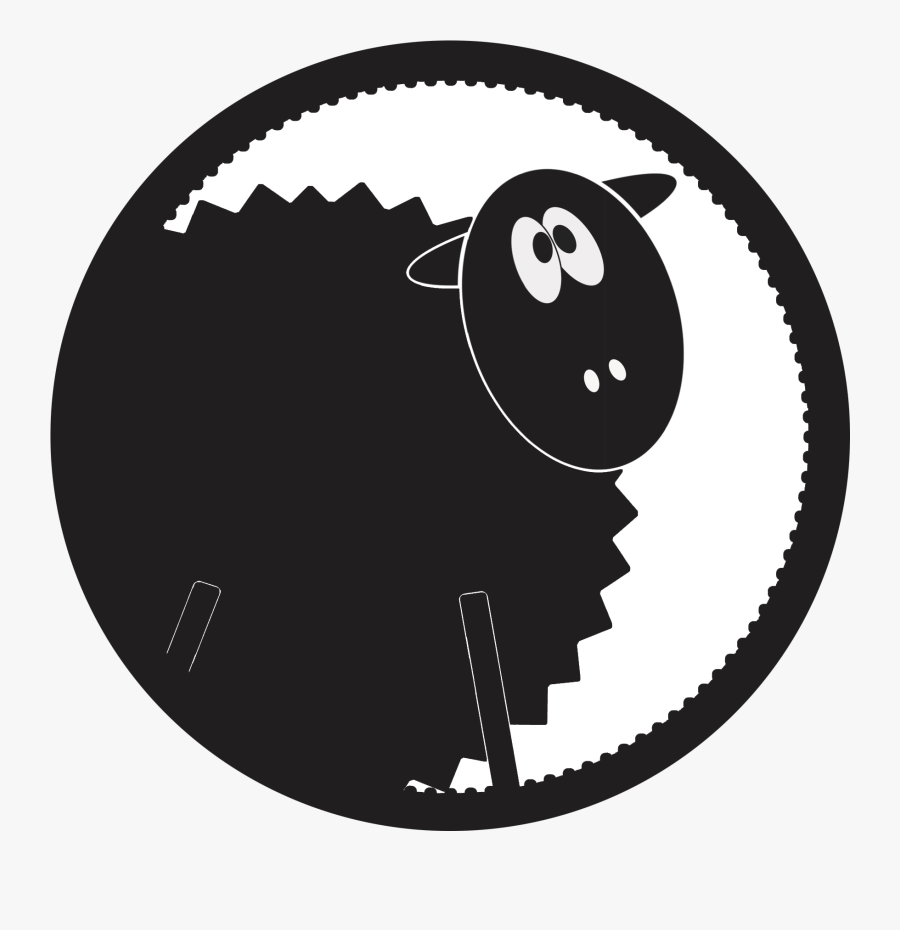 Dark Black Sheep Icon, Transparent Clipart