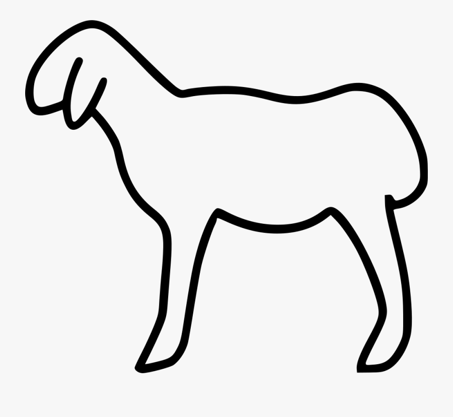 Sheep - Line Art, Transparent Clipart