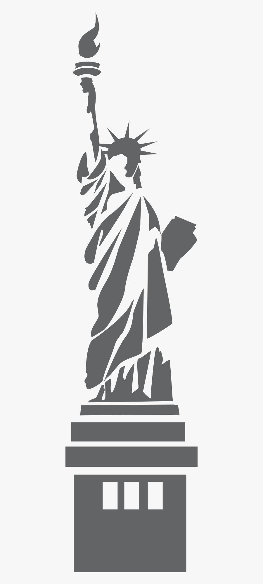 The Statue Of Liberty Outline Free Vector - Usa World Cup Logo, Transparent Clipart