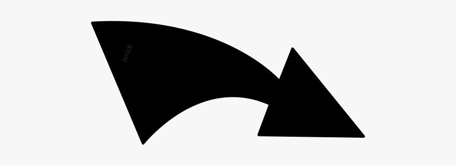 Transparent Right Curved Arrow Clipart, Right Curved, Transparent Clipart