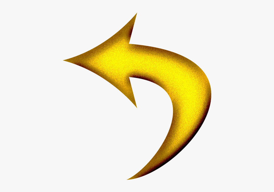 Arrow Curved Left - Crescent, Transparent Clipart