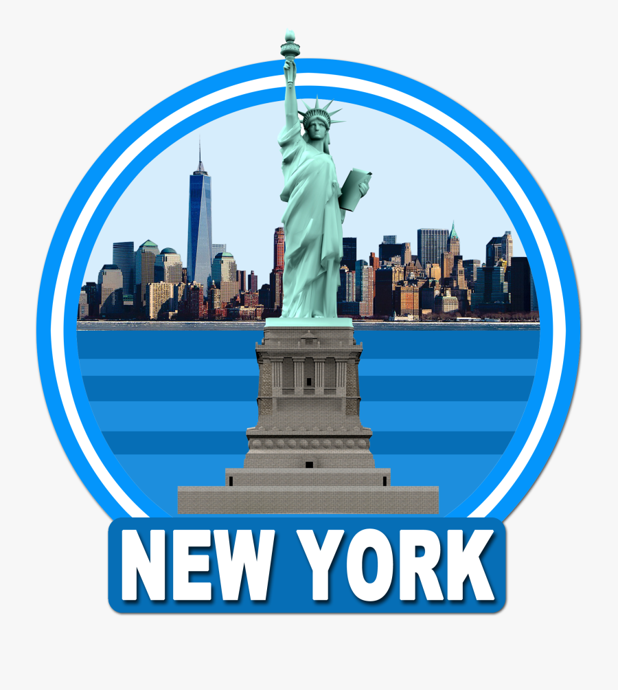 Statue Of Liberty In New York Png Image - Statue Of Liberty New York Logo, Transparent Clipart