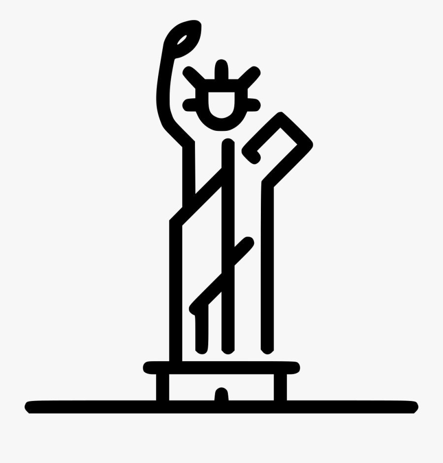 Statue Of Liberty National Monument - Statue Monument Icon, Transparent Clipart