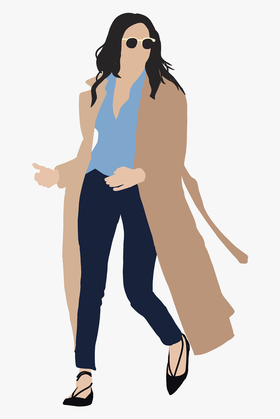 People Flat Illustration, Transparent Clipart
