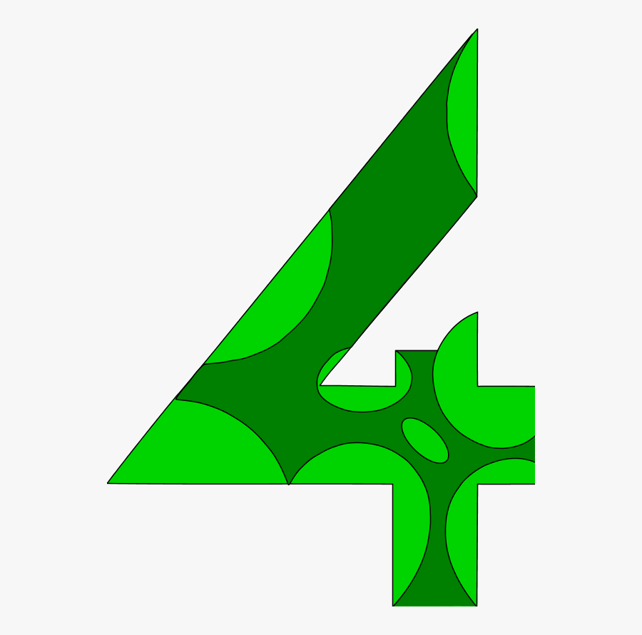 Transparent Barometer Clipart - Number 4 Color Green, Transparent Clipart