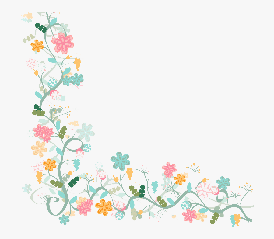 ##flower #flowers #draw #drawing #scrapbook #scrapbooking - Vector Border Flowers Png, Transparent Clipart