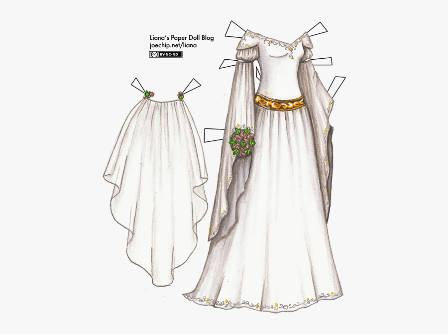 Merchant Drawing Renaissance Dress - Dress, Transparent Clipart