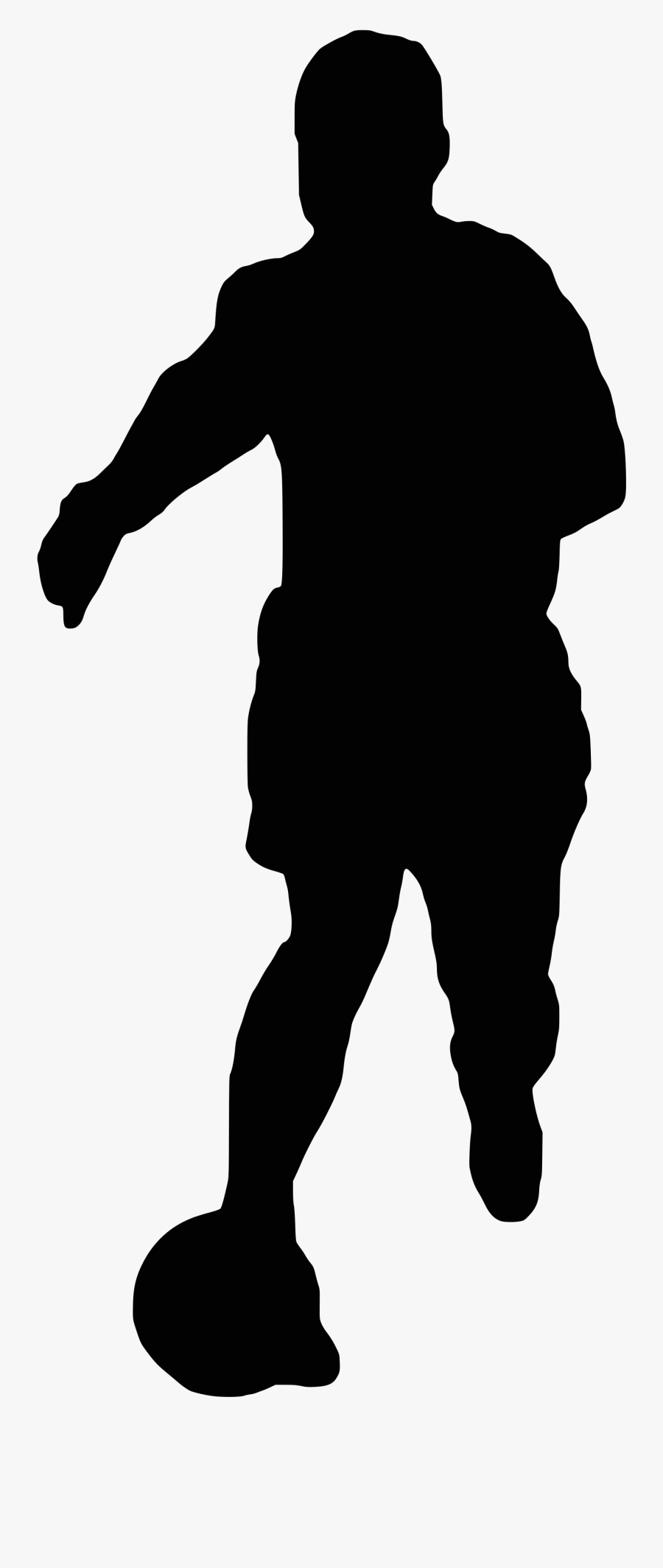 Transparent Football Player Clipart - Soccer Player Silhouette Svg, Transparent Clipart