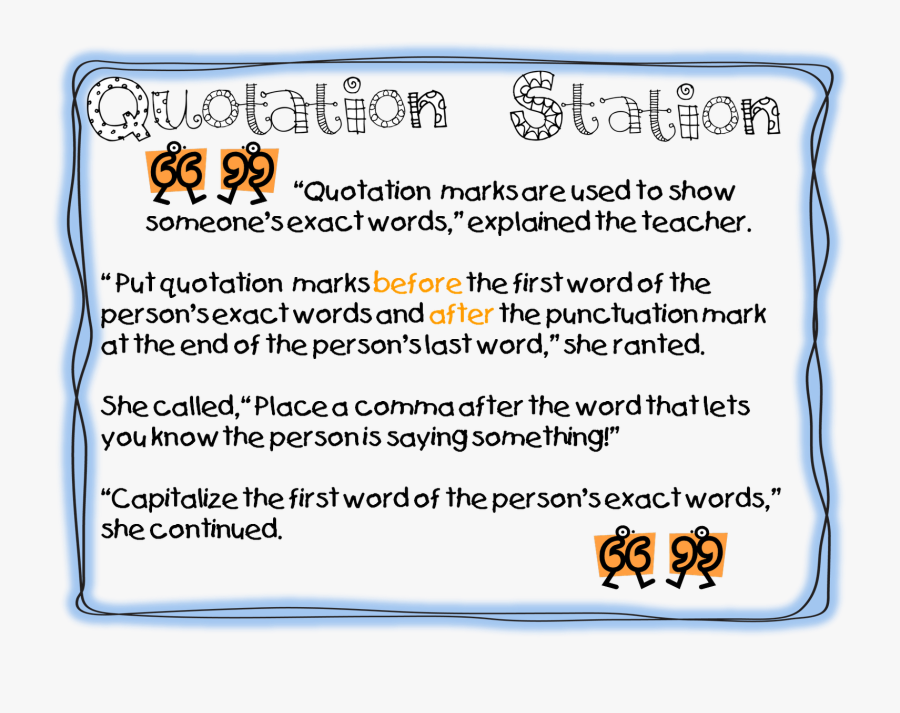 Image Result For Quotation Marks Lesson - Punctuation Mark Quotation Uses, Transparent Clipart