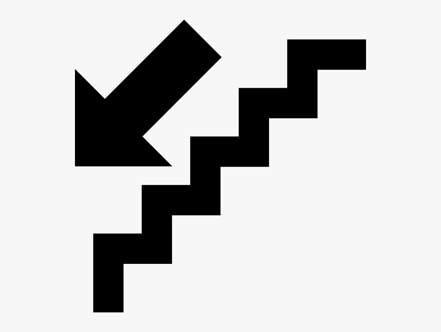 Staircase Clipart Basement Stair - Downstairs Clipart Black And White, Transparent Clipart