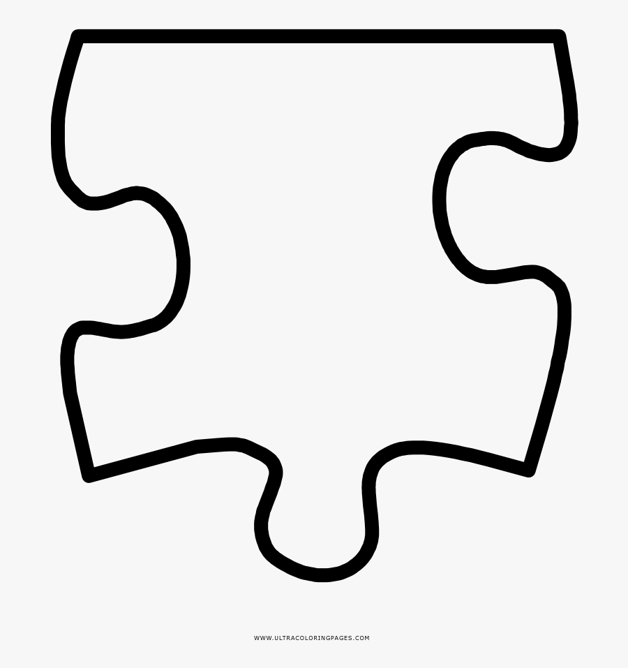 Puzzle Piece Coloring Page Clipart , Png Download - Peça De Quebra Cabeça Para Colorir, Transparent Clipart