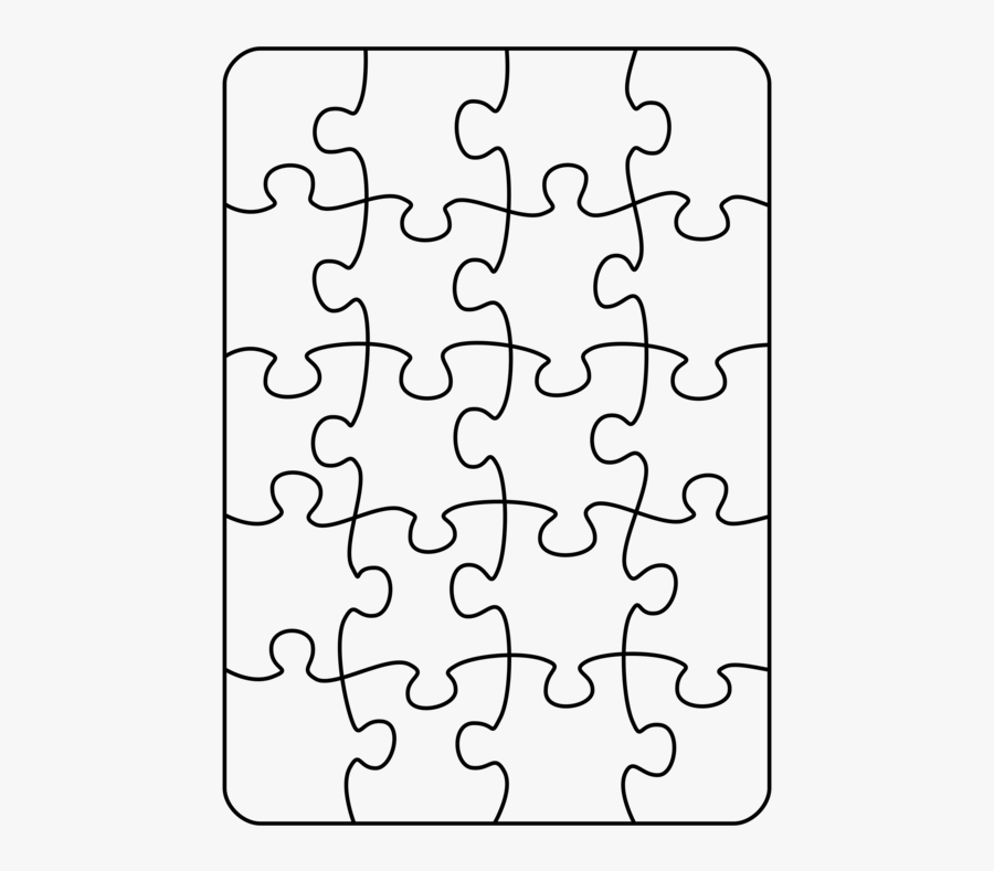 Line Art,angle,area - Jigsaw Puzzle Template Png, Transparent Clipart
